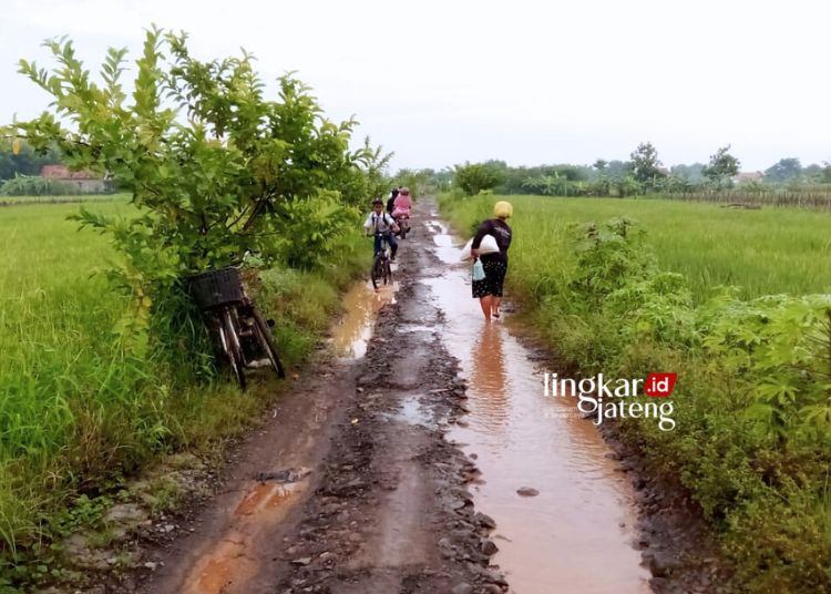 Lurah Sukodono Desak Pemerintah Bantu Perbaikan Jalan Dusun Gendingan Kendal