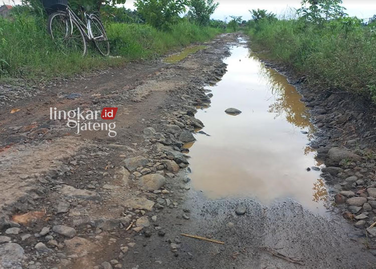 Warga Kampung Gendingan Kendal Keluhkan Jalan Rusak Tak Kunjung Diperbaiki